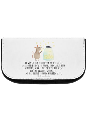 Beautycase Maus Sterne mit Spruch in Weiß