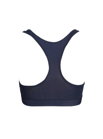 Blau Baumwolle Damen Sport BH
