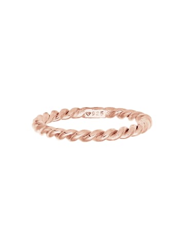 Ring 925 Sterling Silber Twisted in Rosegold