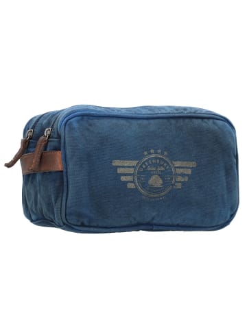 Vintage Aviator Kulturbeutel 26 cm blue