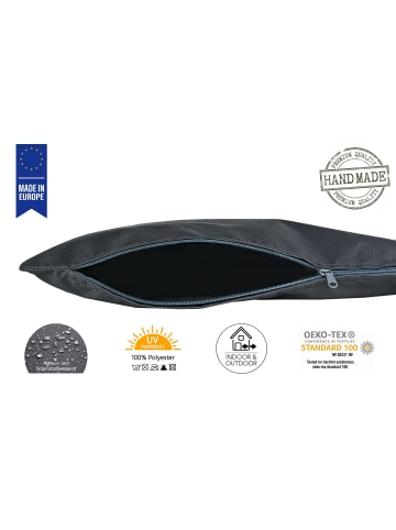 2er Set Outdoor Kissenhülle 60x60cm Uni in Anthrazit