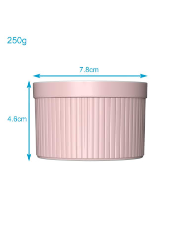 6-teiliges Set Souffléformen Auflaufförmchen in Hell Pink