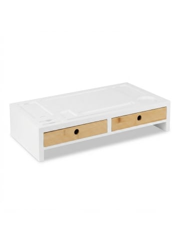 Monitorständer in Weiß - (B)58,5 x (H)11x (T)32,5 cm