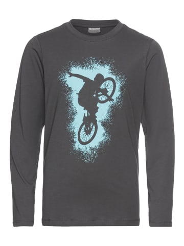 Langarmshirt in anthrazit