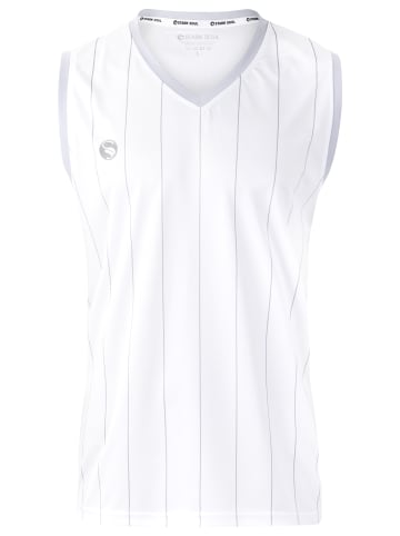 Sport Shirt "Pinstripes" Ärmeloses Tank Top in weiss