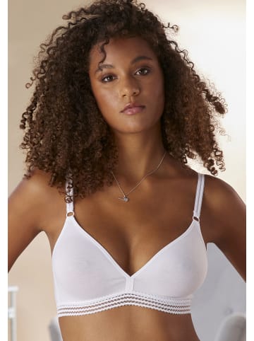 Bralette-BH in weiß+schwarz