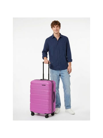 Munich 4.0 4 Rollen Trolley M 66 cm mit Dehnfalte pink dull