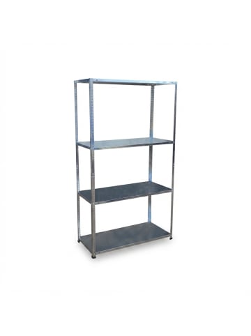 Lagerregal in Silber - (B)75 x (H)145 x (T)30 cm