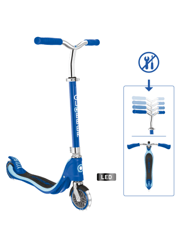 Scooter FLOW 125 LIGHTS Roller in dunkelblau, mit Leuchtrollen