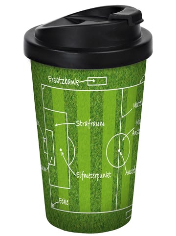 Coffee to go Becher Spielfelderklärung in Grün - 400 ml