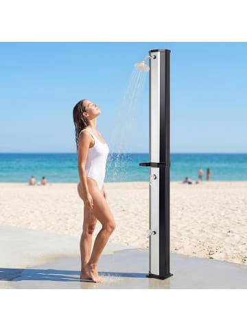 Solardusche 60L inkl. Abdeckung in Schwarz
