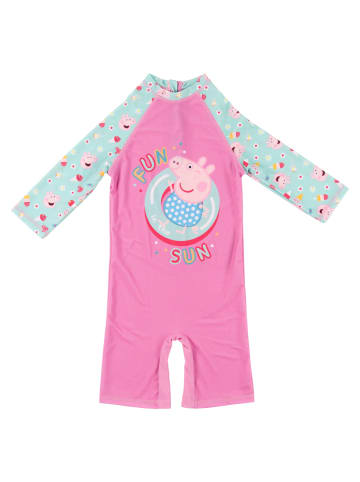 Peppa Wutz Schwimmanzug UV-Schutz 50 Overall Badeanzug Einteiler in rosa