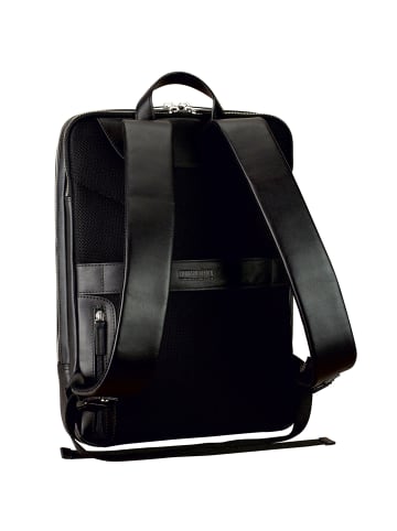 Montreal Business-Rucksack Leder 44 cm Laptopfach schwarz