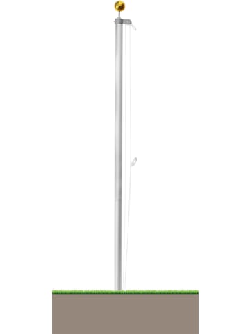 Fahnenmast 6,80 m in Silber