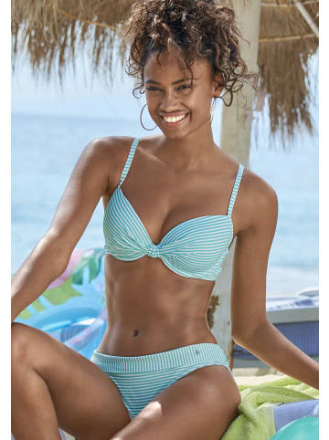 Bügel-Bikini in mint-weiß