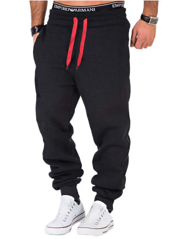 Sporthose STUART in Anthrazit/Rot