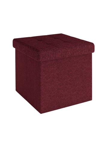 Faltbare Sitzhocker 30x30x30 cm in KIRSCH ROT