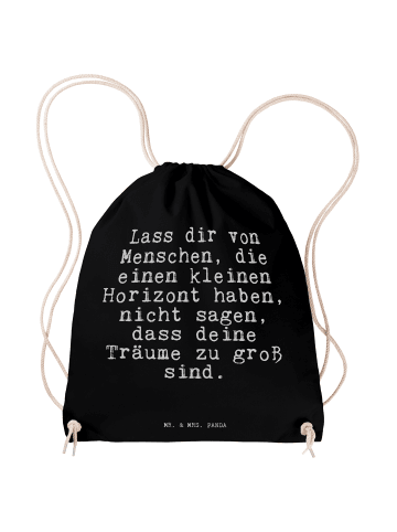 Beutel Lass dir von Menschen,... mit Spruch in Schwarz