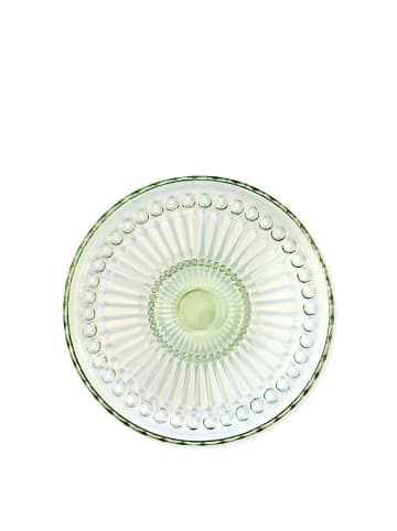 Glasteller Alice in pale green