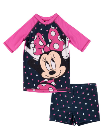 Minnie Mouse Schwimmset UV-Schutz 30 Badeanzug Badeset Shirt Hose in blau