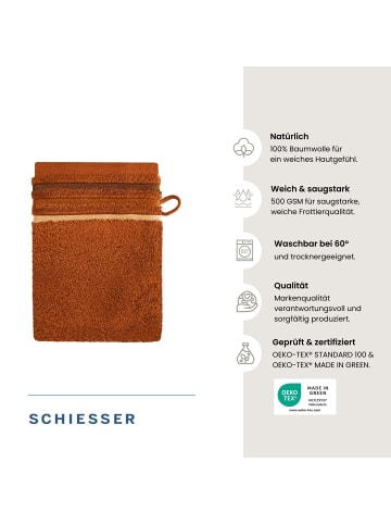 Frottier-5er-Set: Waschhandschuhe Skyline Color in Terrakotta