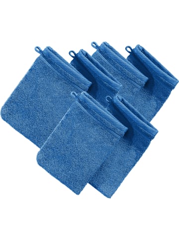 Frottier Waschhandschuh 6er-Pack Heidelberg in royalblau