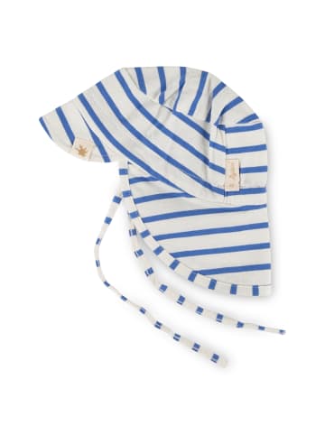 Hut Tiger & Löwe in Weiß-Blau gestreift