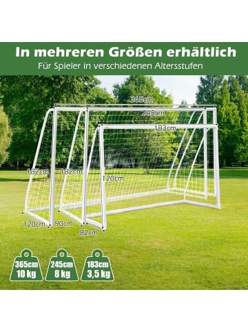 Fußballtor 183x82x120cm in Weiß