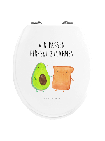 Klodeckel Avocado Toast mit Spruch in Weiß