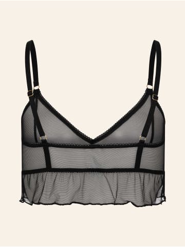 ICONIC MESH BRALETTE TOP in schwarz