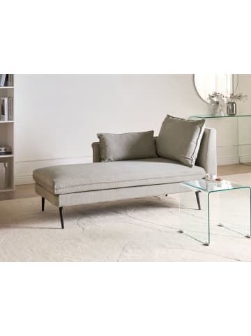 3-tlg Chaiselongue YERRES in Grau/Schwarz rechtsseitig