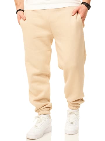 Jogginghose - im Straight-Fit als Lange Trainingshose Sweatpants in Beige