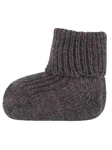 2er-Set Socken Wolle mit Umschlag in latte-anthrazit