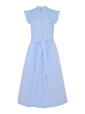Ärmelloses Sommerkleid aus Vichykaro mit Rüschen