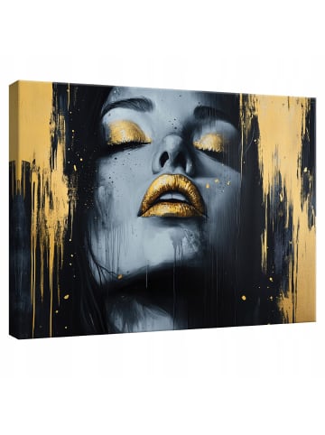 Leinwandbild Frau in Golden