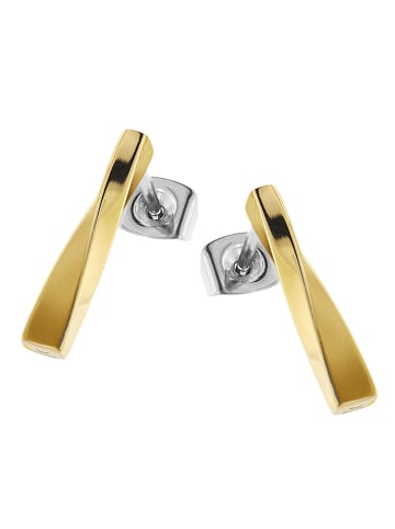 Damen-Ohrstecker Ohrringe Titan Goldfarben