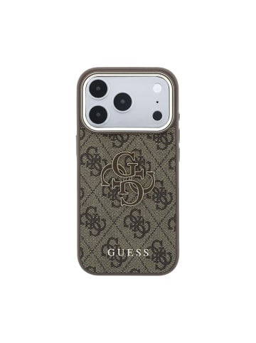 Guess 4G Big Resin Logo kompatibel mit iPhone 18 Pro und 17 in Braun