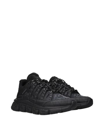 Schwarz Stoff Athletik Sneaker