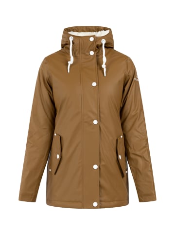 Damen Regenjacke Mit Teddyfutter in Dunkelsand