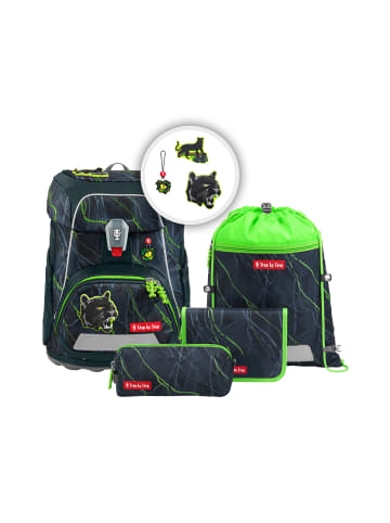 Grundschulranzen FIT "Danger Cat Chiko" 5-teilig in Schwarz