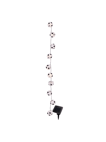 LED Lichterkette "FUßBALL" in schwarz - (L)580 cm x (B)7.5 cm x (H)7.5 cm
