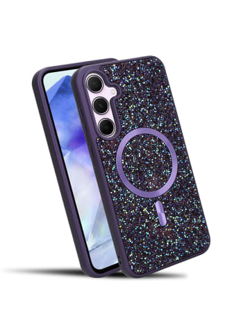 Hülle für Samsung Galaxy A55 5G Glitzer Schutzhülle in Lila