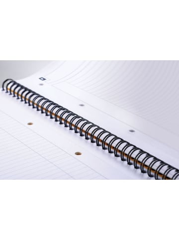 Notizbuch A4 80g/qm liniert perforiert mit Kopfzeile 80 Blatt