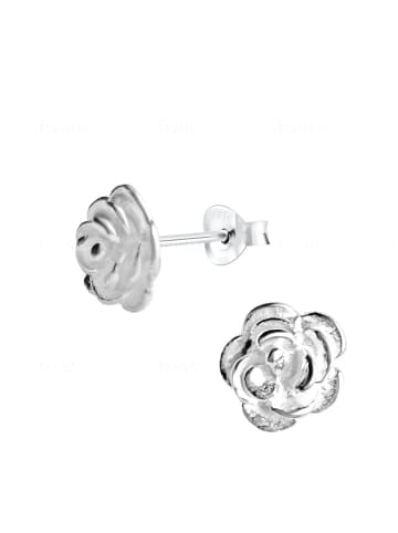 Kinderohrstecker ROSE 8 mm silber in 925 Sterling Silber, 2-tlg.