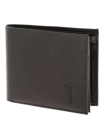 Leather Geldbörse RFID Schutz Leder 12 cm braun-freedom cross