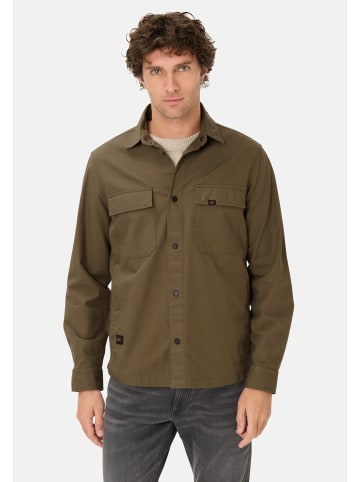 Overshirt mit Taschen in Olivgrün