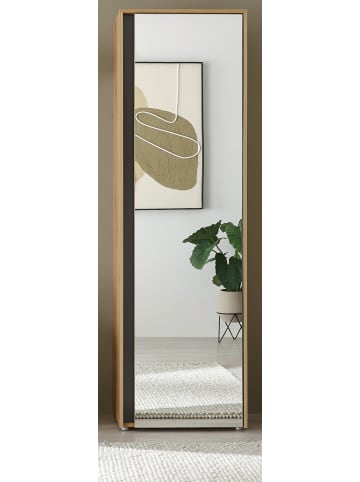Garderobenschrank Evoke Eiche, grau 60 x 200 cm, Flurschrank mit Spiegel