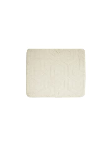 Elegance WC-Set - 2-teiliges Badematten-Set mit geometrischer Struktur in Beige