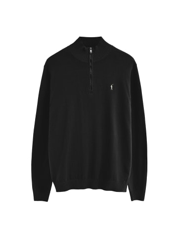 Pullover RIGBY GO ZIPPER COTTON VO in Schwarz