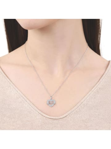 Kette mit Anhänger Silber 925, rhodiniert in silber